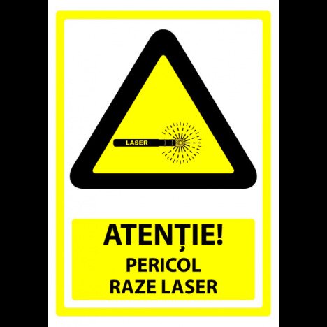 semn pentru pericol raze laser